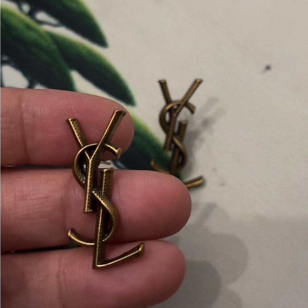 Saint Laurent Gold Logo Accessory